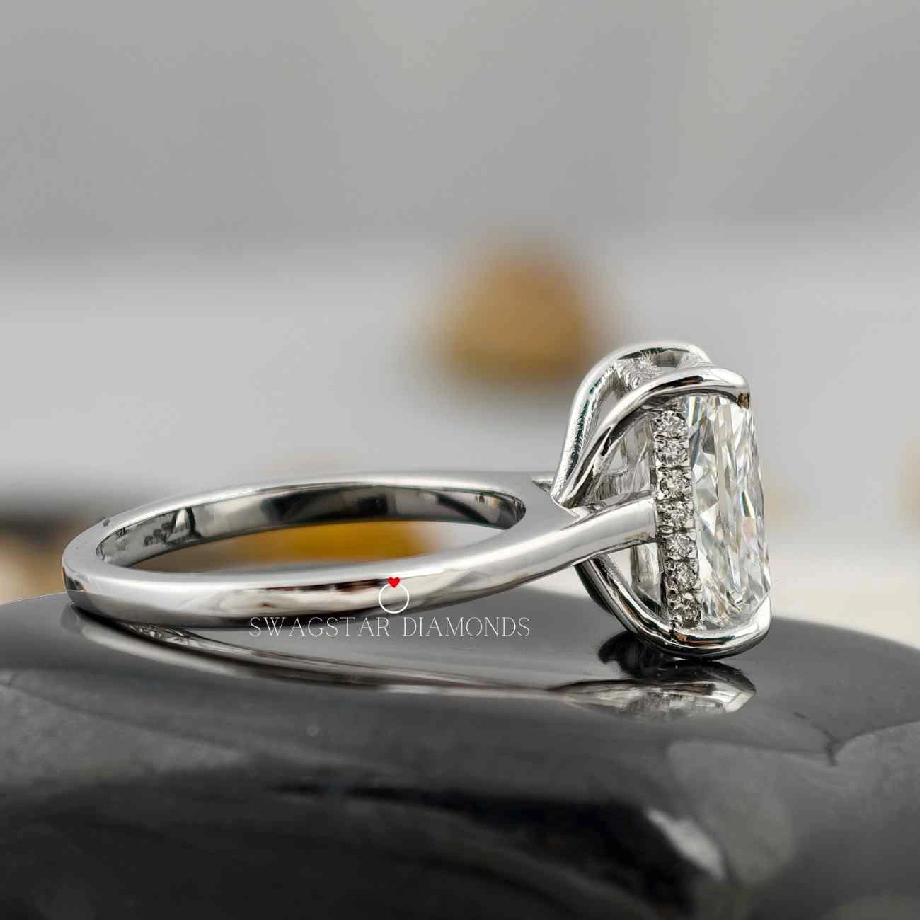 Lab Created Radiant Cut Diamond Ring