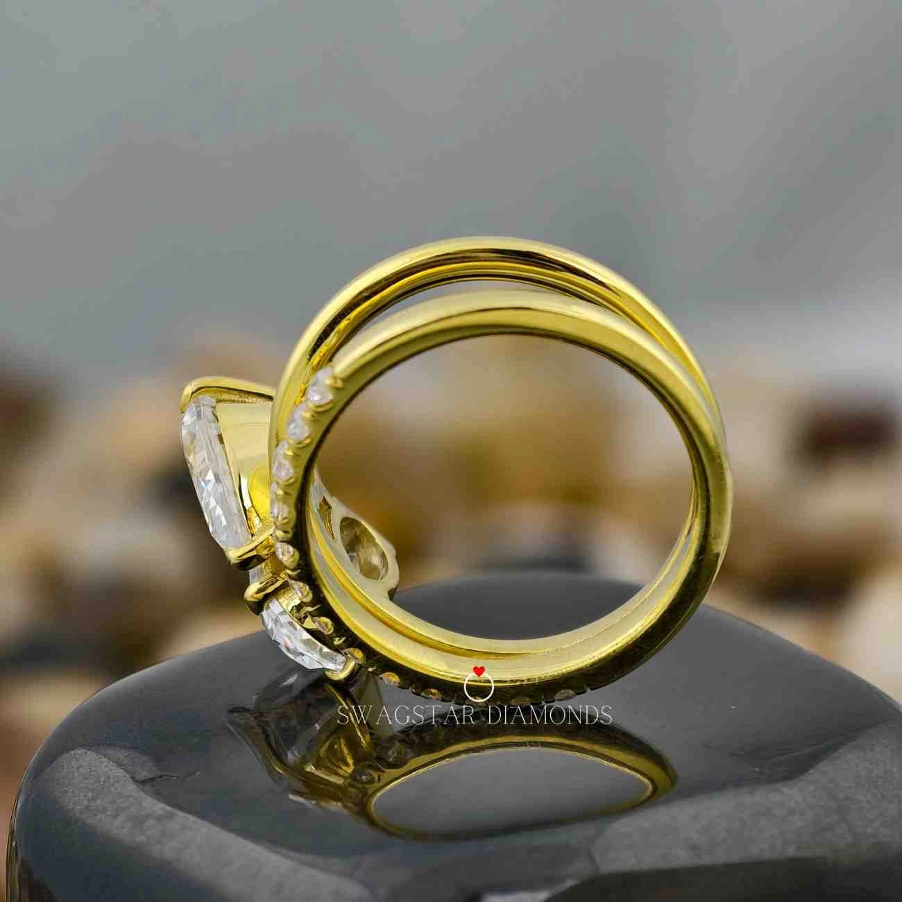 Lab Created Toi Et Moi Engagement Ring