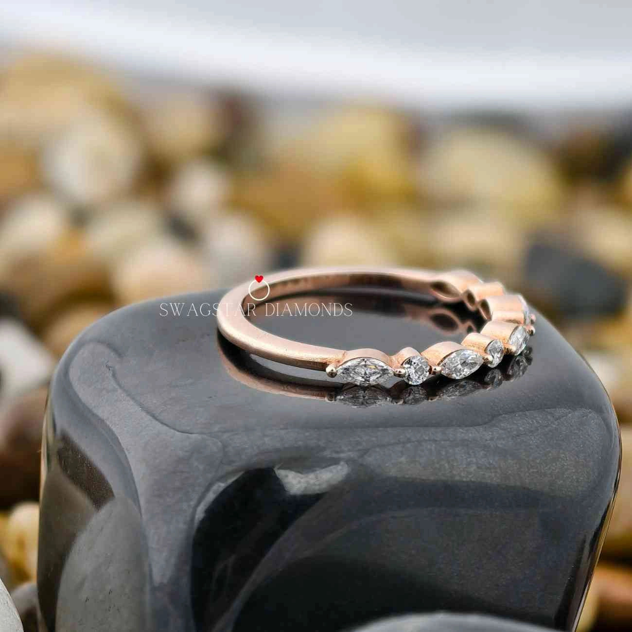 Lab Diamond Half Eternity Band Ring