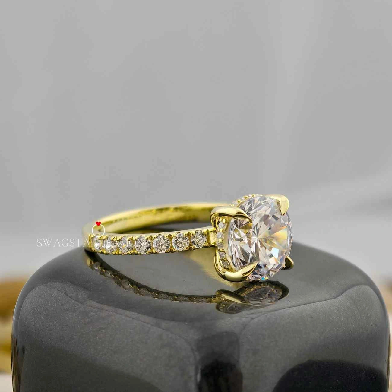 Lab Diamond Solitaire Wedding Ring 