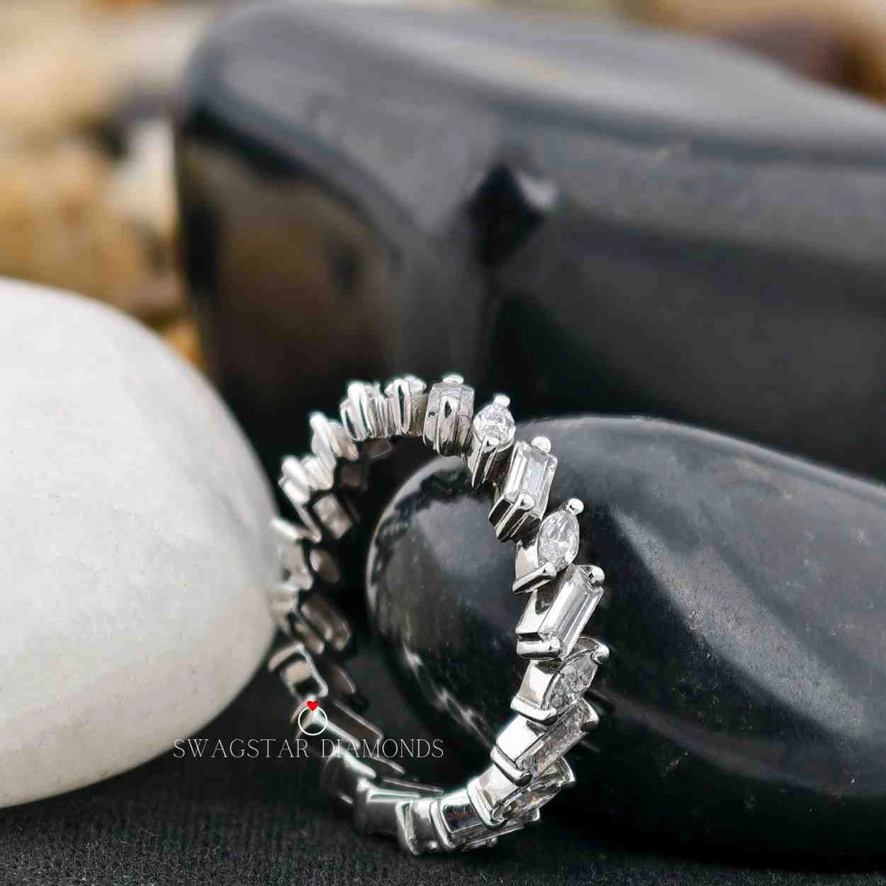 Lab Diamond Wedding Band Ring