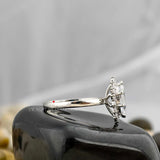 Lab Grown CVD Diamond Halo Solitaire Ring