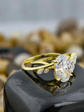 Lab Grown Diamond Art Deco Bypass Ring 
