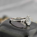 Lab Grown Diamond Art Deco Millgrain Ring
