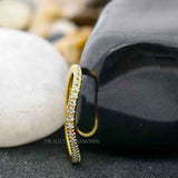 Lab Grown Diamond Curved Half Eternity Engagement Band