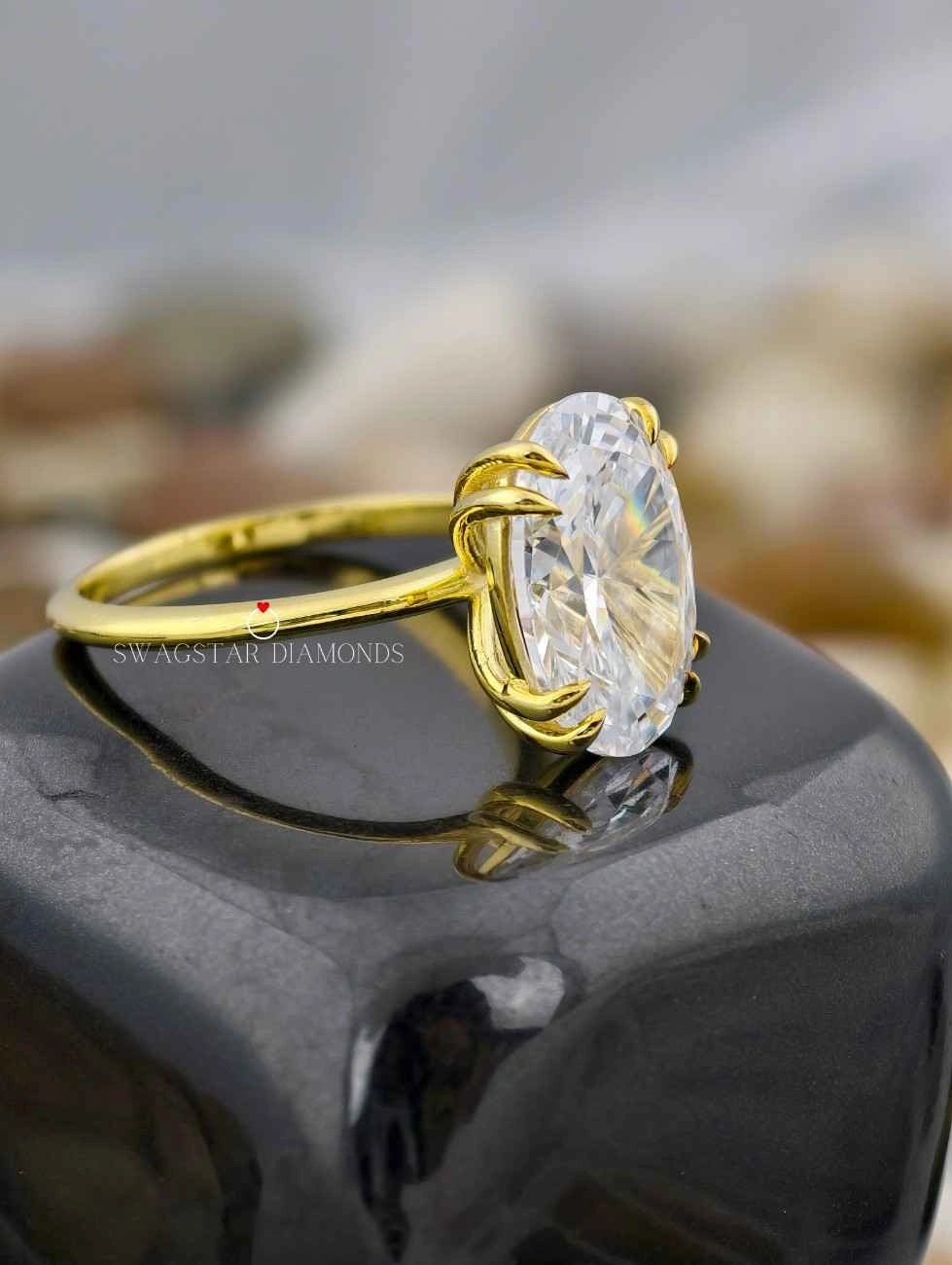 Lab Grown Diamond Double Prong Ring