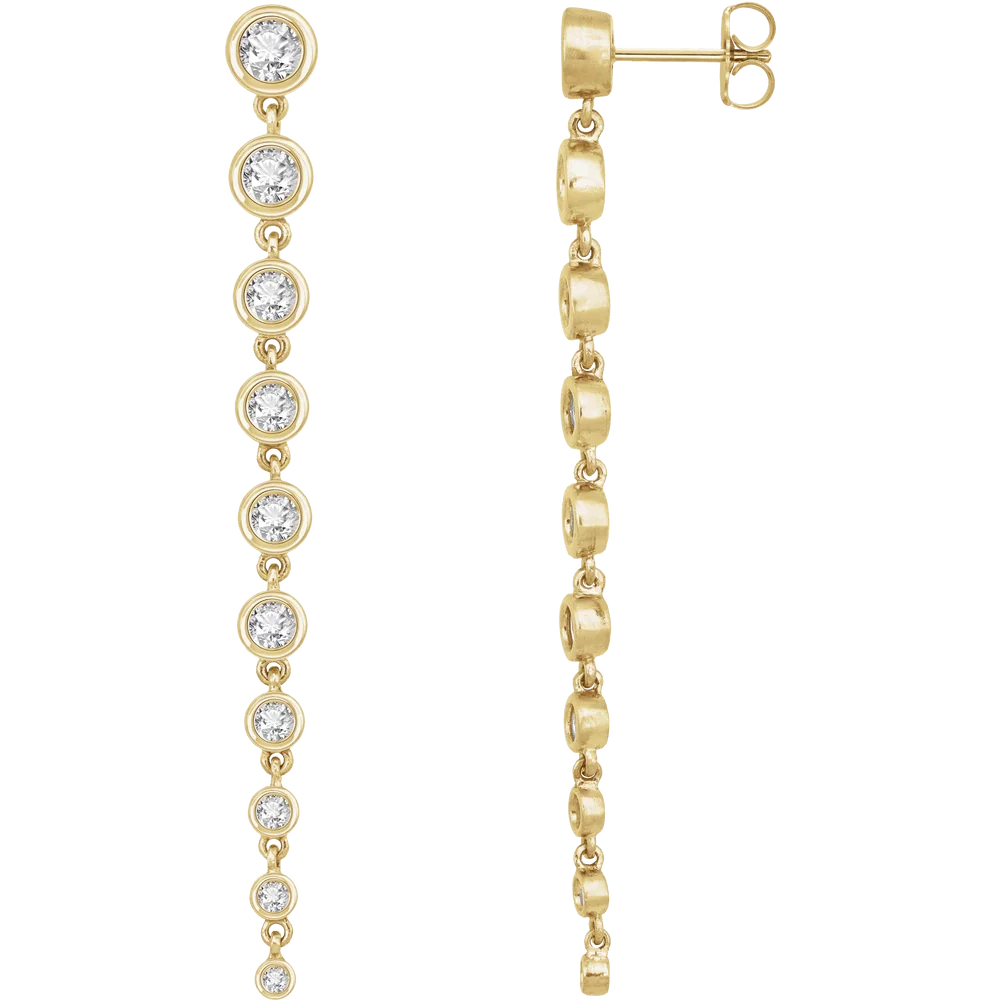 Lab Grown Diamond Drop Earrings.