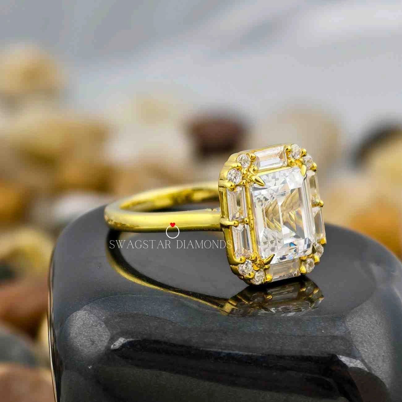 Lab Grown Diamond Emerald Cut Ring