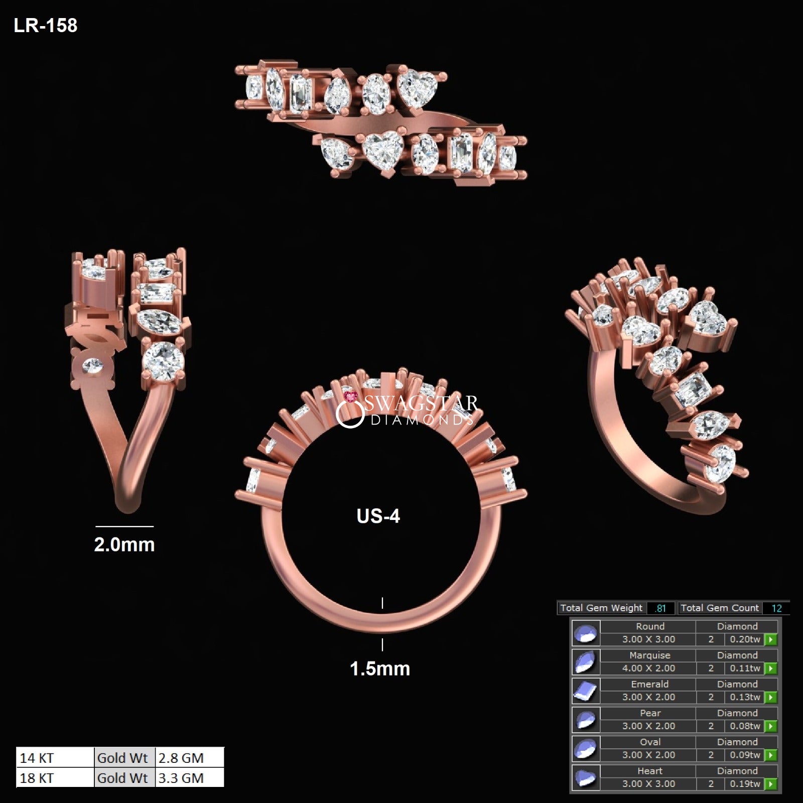 Unique Lab Diamond Eternity Band (CUSTOM ORDER FOR SARINA)