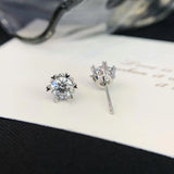 Lab Grown Diamond Floral Stud Earrings