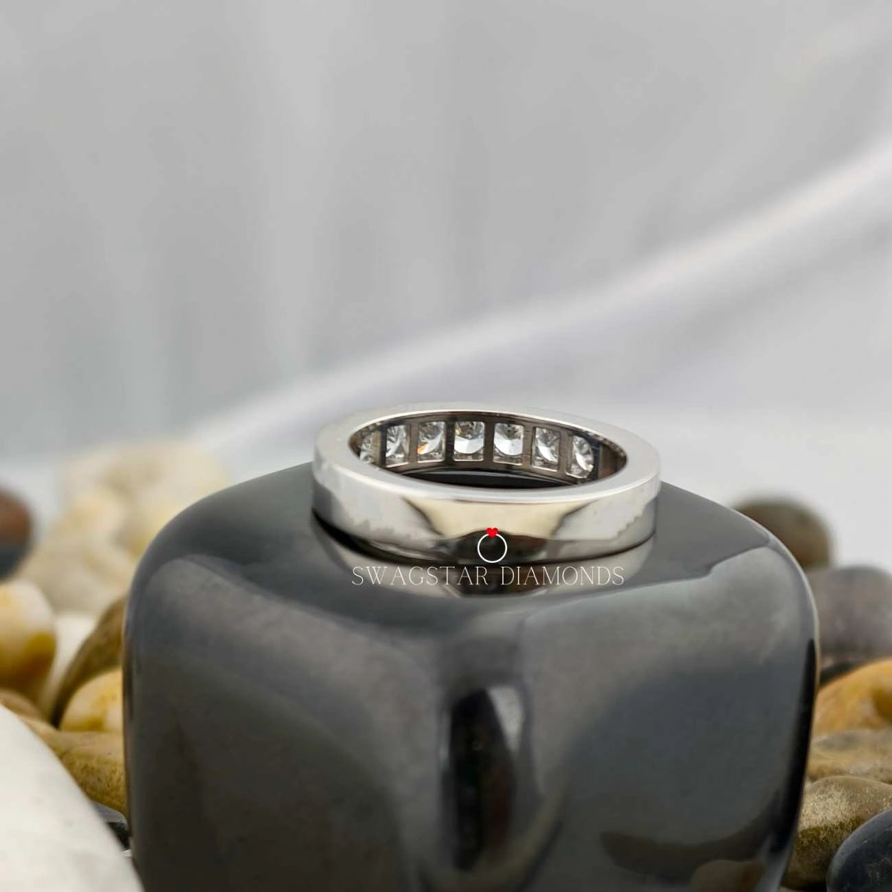 Lab Grown Diamond Half Eternity Channel Set Band