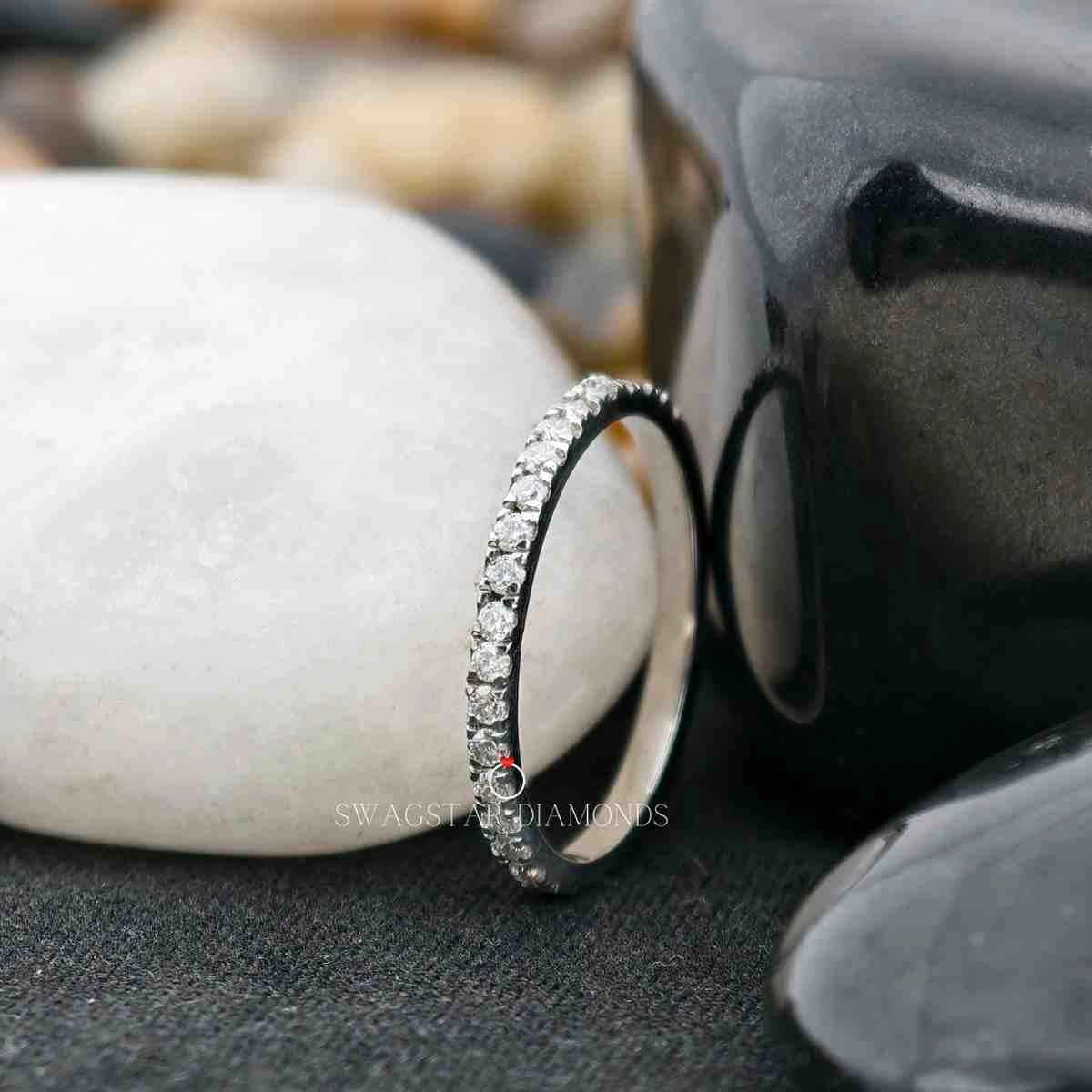 Lab Grown Diamond Half Eternity Wedding Band