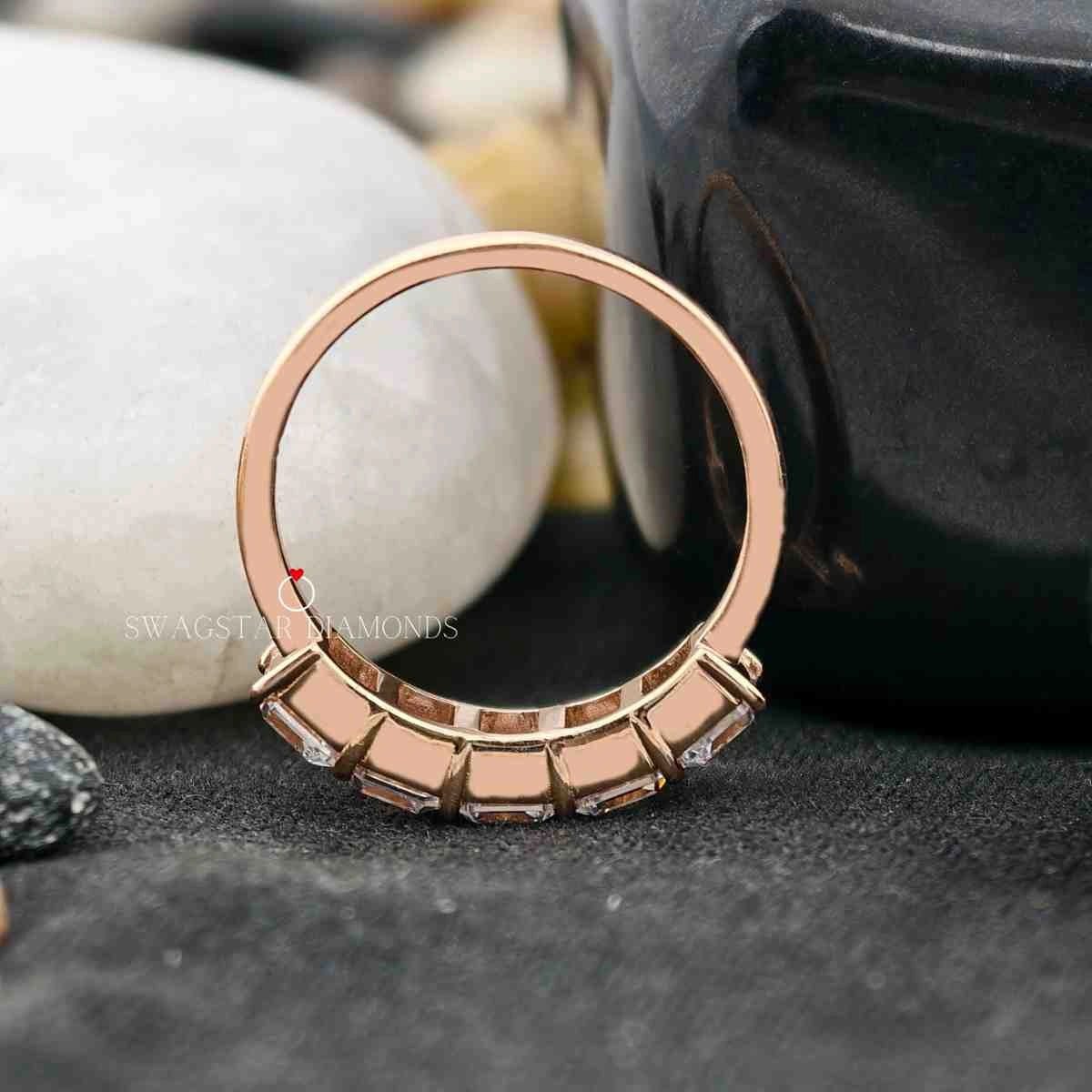 Lab Grown Diamond Half Eternity Wedding Ring