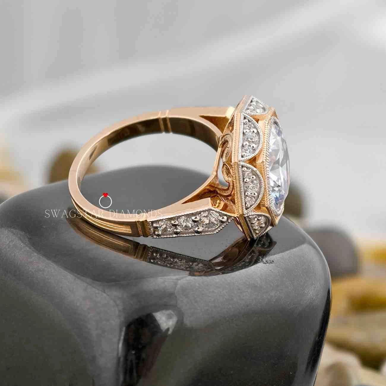 Lab Grown Diamond Halo Engagement Ring
