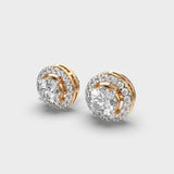 Lab Grown Diamond Halo Stud Earrings