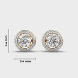 Lab Grown Diamond Halo Studs