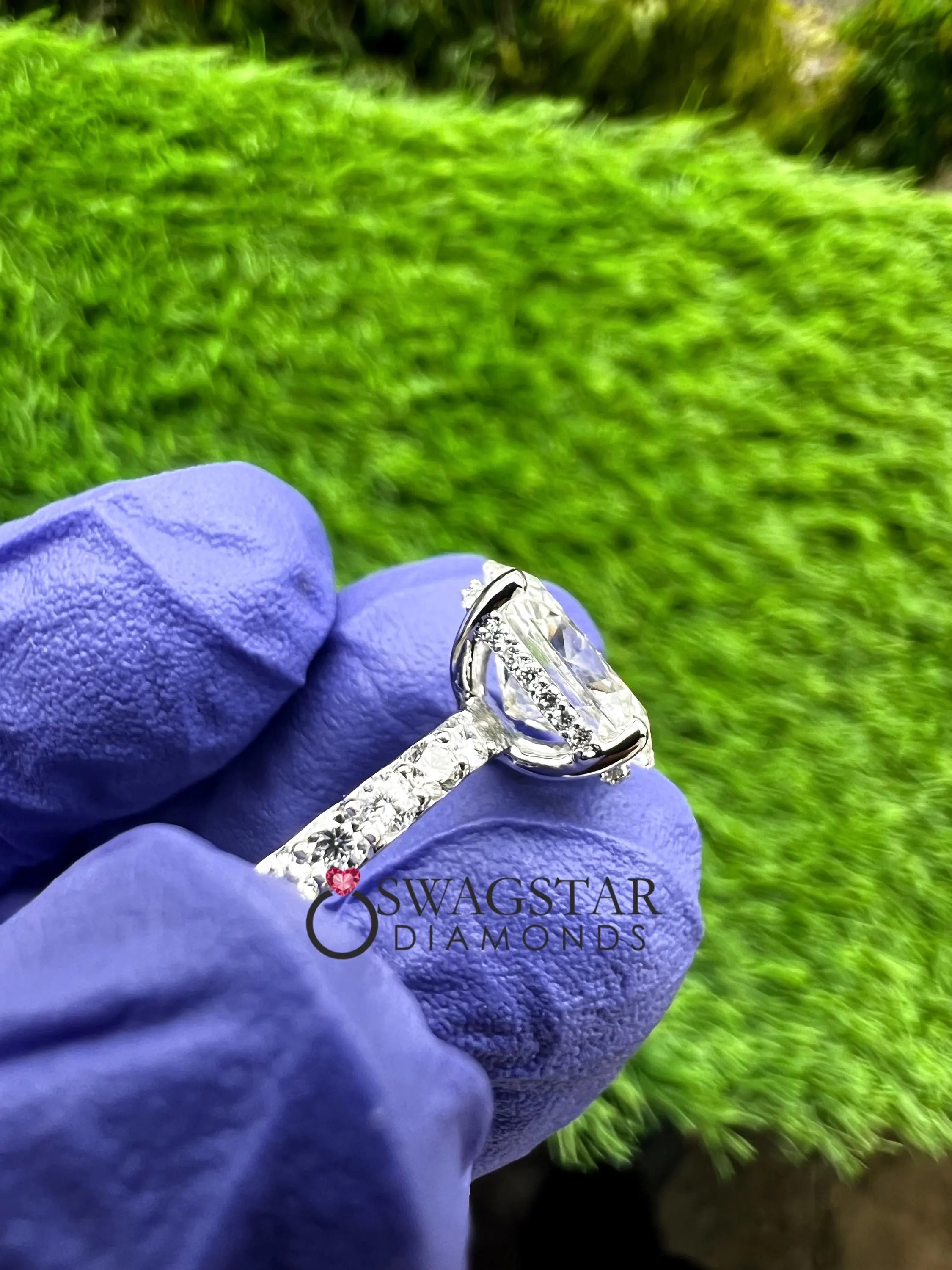 Lab Grown Diamond Hidden Halo Ring For Women