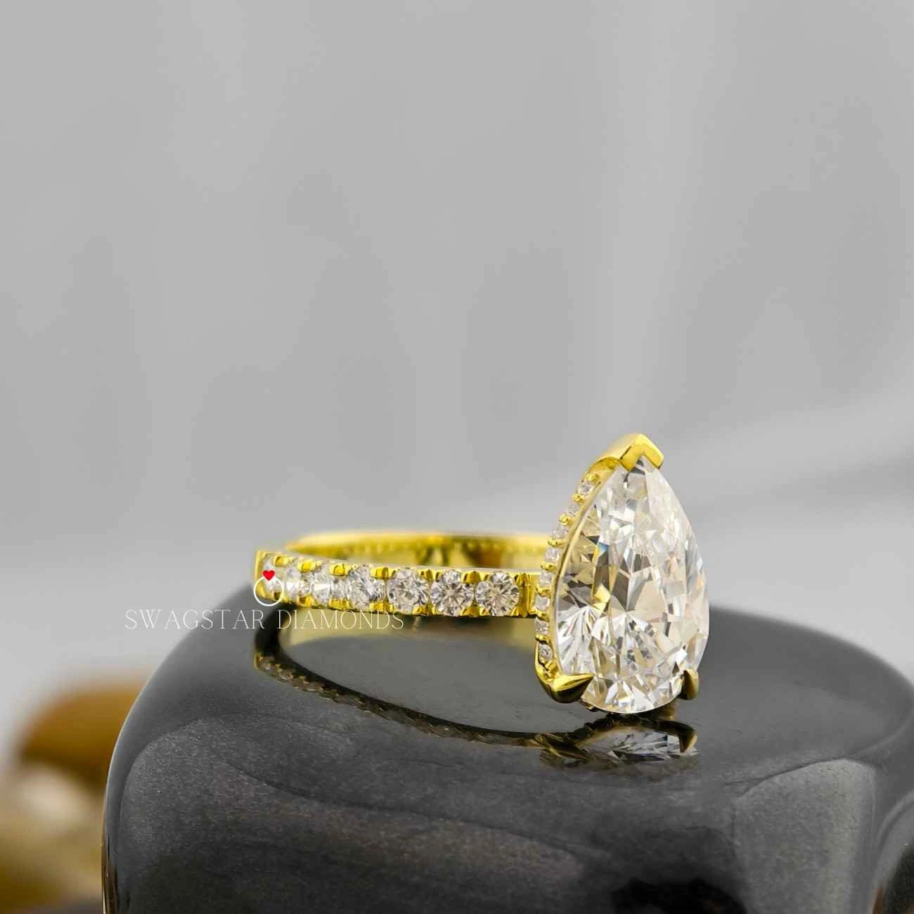 Lab Grown Diamond Hidden Halo Rings