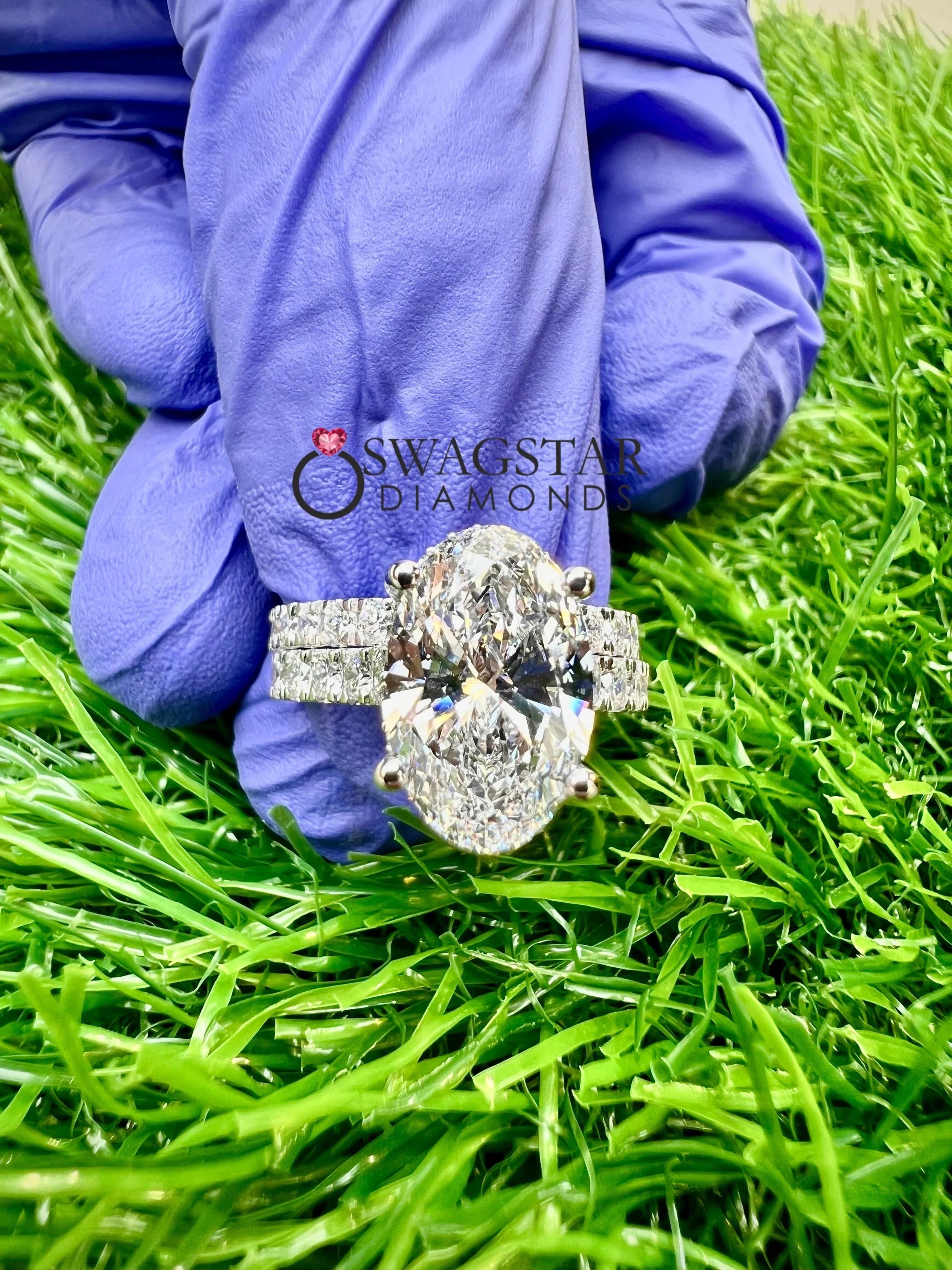 Lab Grown Diamond Hidden Halo Wedding Band Ring