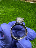 Lab Grown Diamond Hidden Halo Wedding Ring..
