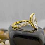Lab Grown Diamond Hidden Halo Wedding Ring 