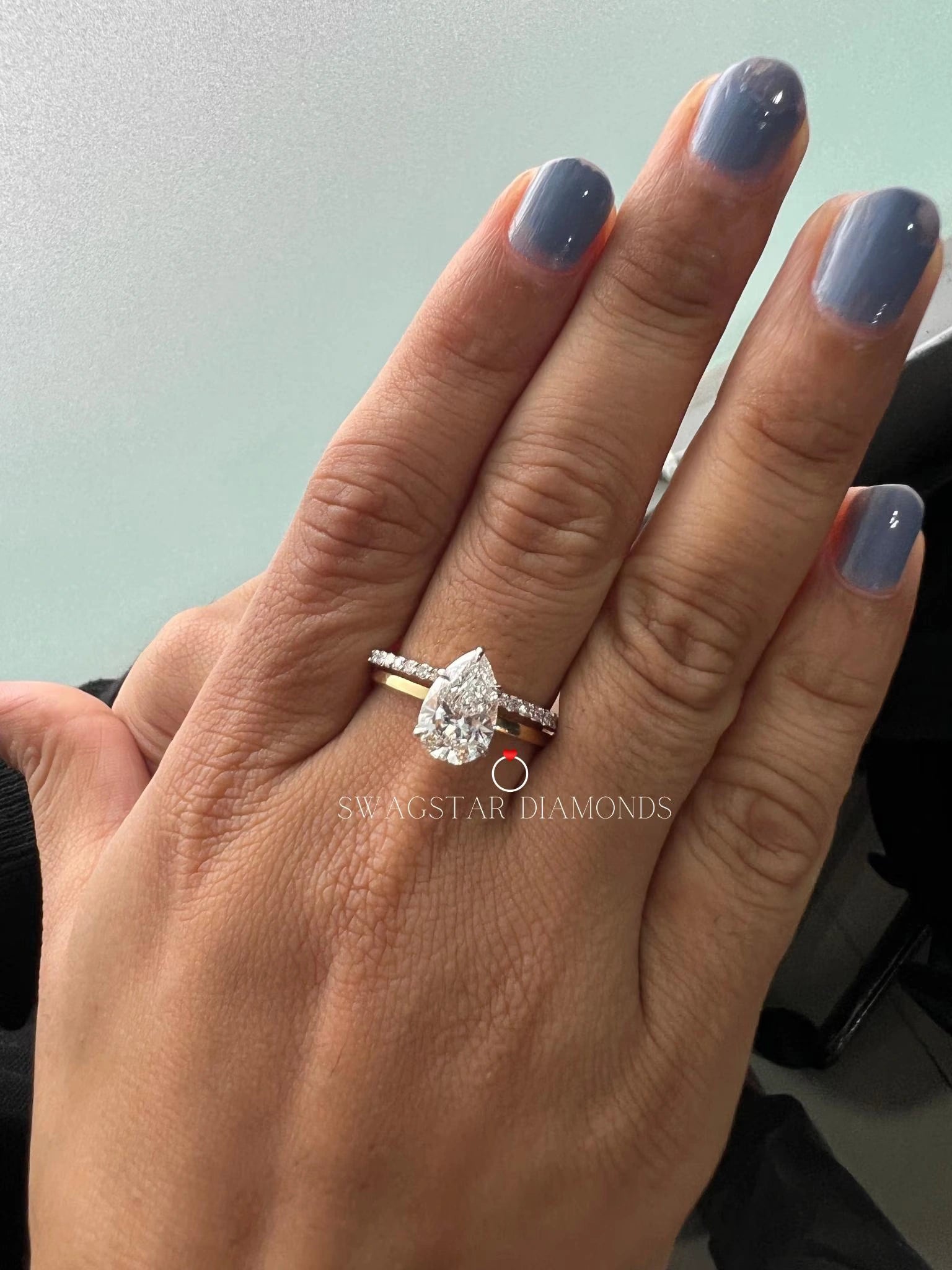 Lab Grown Diamond Ring Set For Bride