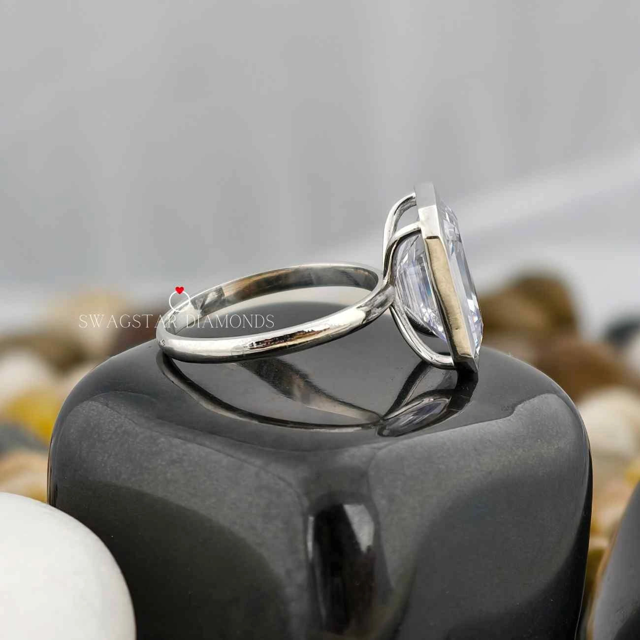 Lab Grown Diamond Solitaire Bezel Set Ring