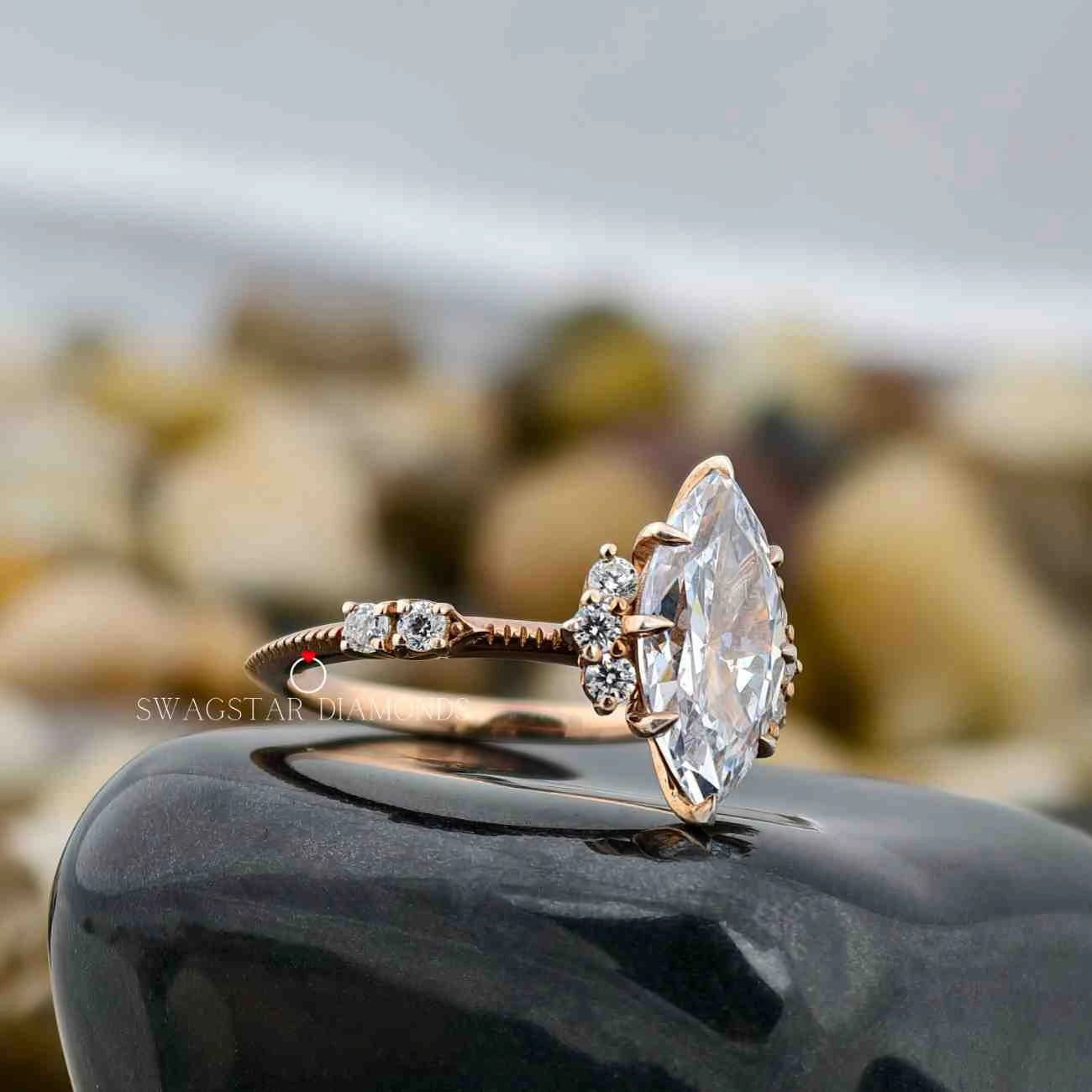 Lab Grown Diamond Space Dot Ring