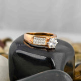 Lab Grown Diamond Three Row Shank Ring
