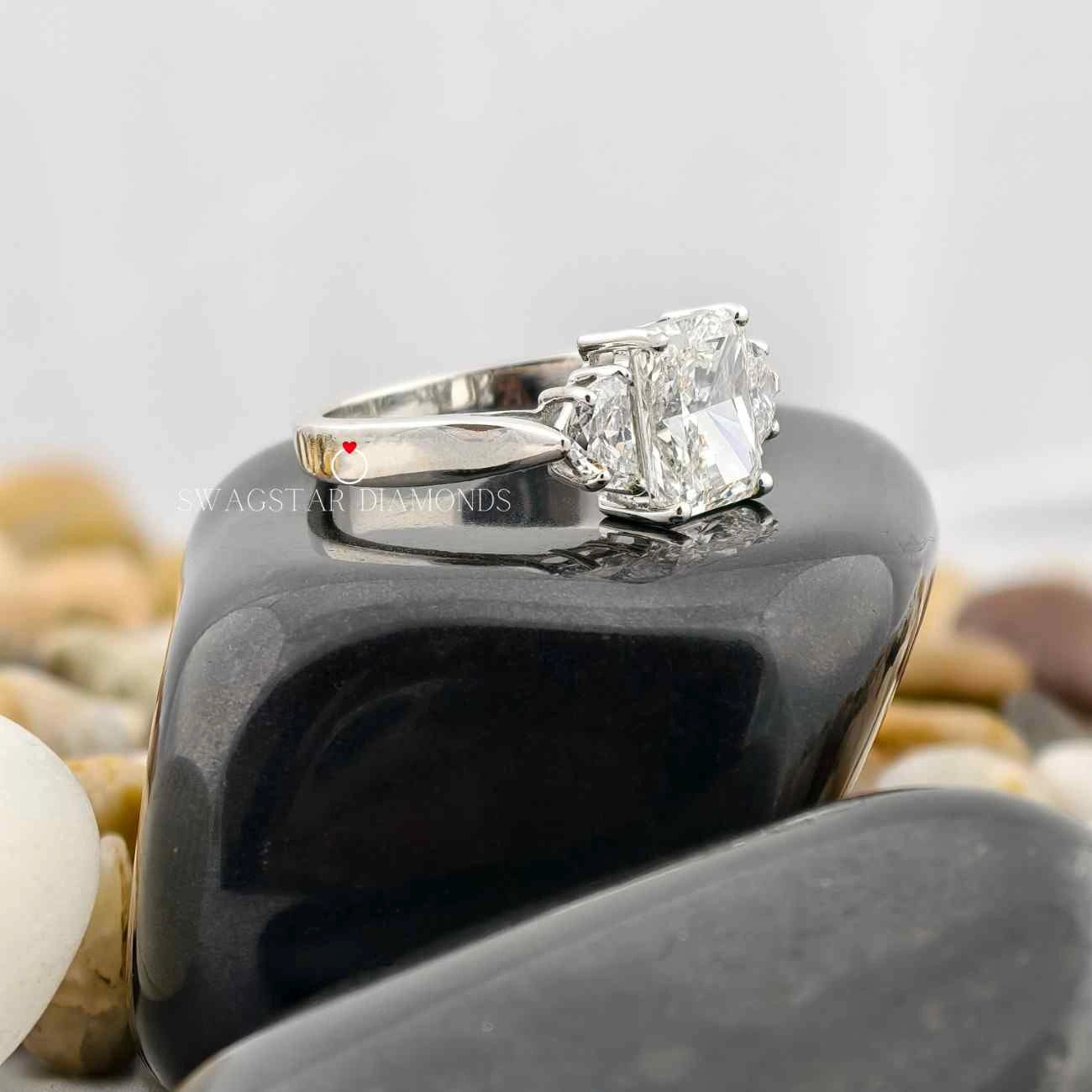 Lab Grown Diamond Three Stone Ring For Her