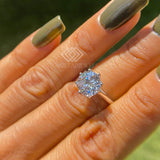Lab Grown Diamond Tulip Basket Engagement Ring