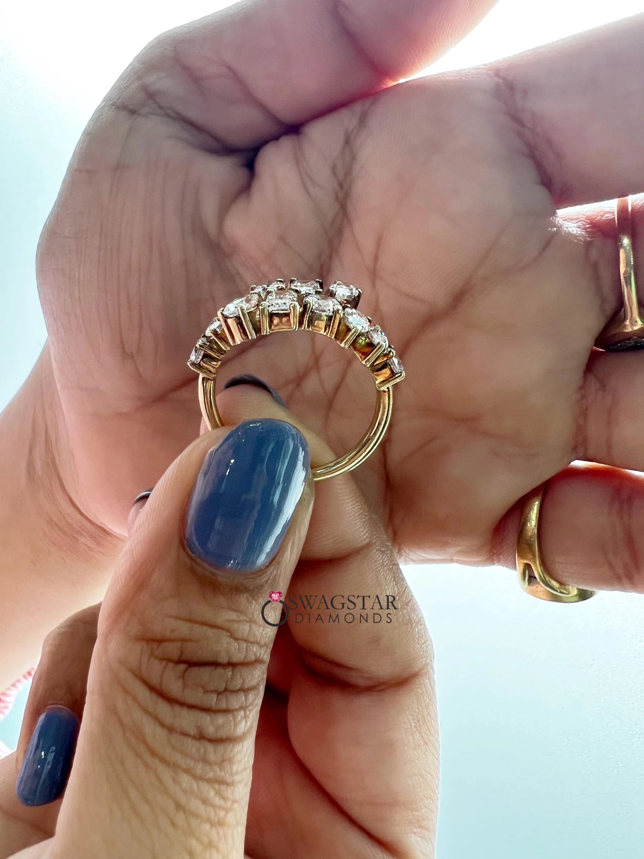 Lab Grown Multi Stone Eternity Band