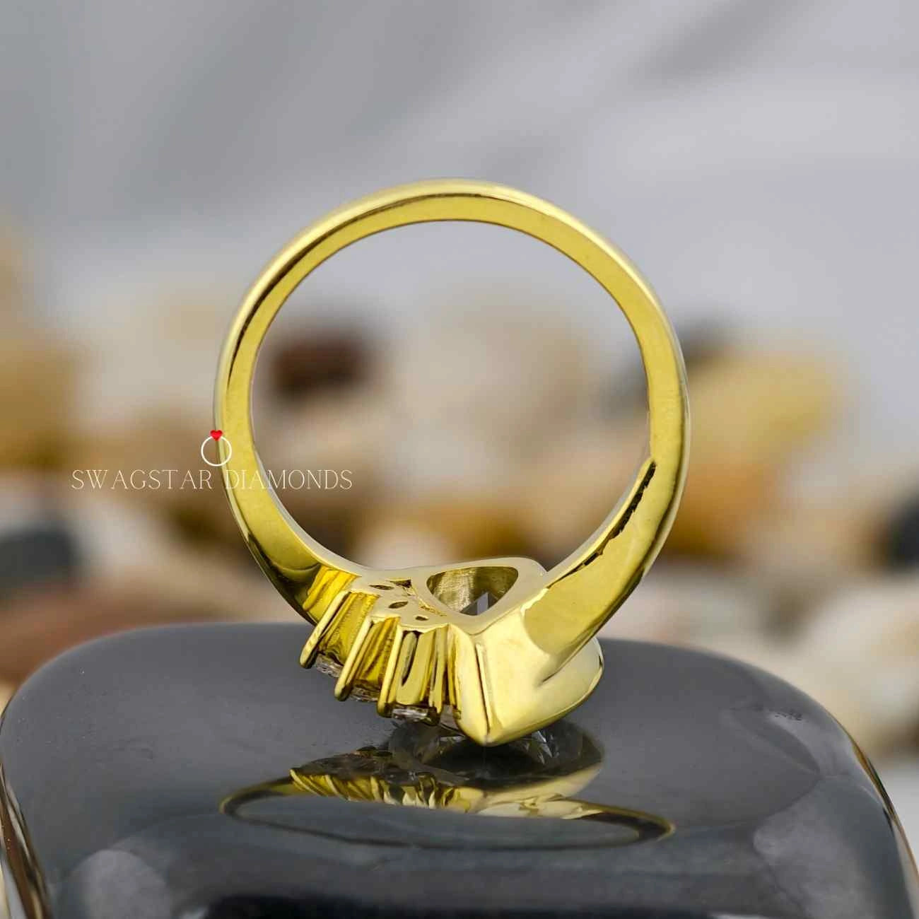 Lab Grown Pear Cut Diamond Ring