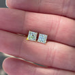 Lab Grown Princess Diamond Stud Earrings
