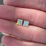 Lab Grown Princess Diamond Stud Earrings