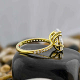 Marquise And Oval Cut CVD Diamond Toi et Moi Ring
