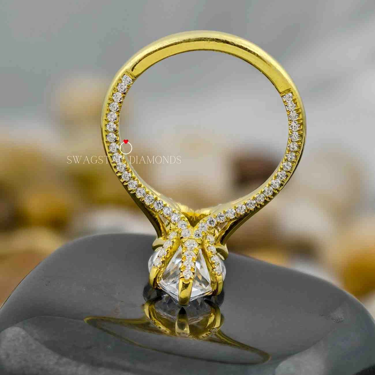 Marquise Cut Moissanite Solitaire Ring