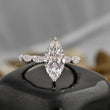 Marquise Cut Pave Ring