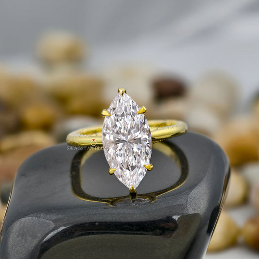 Marquise Cut Solitaire 6 Prong Ring