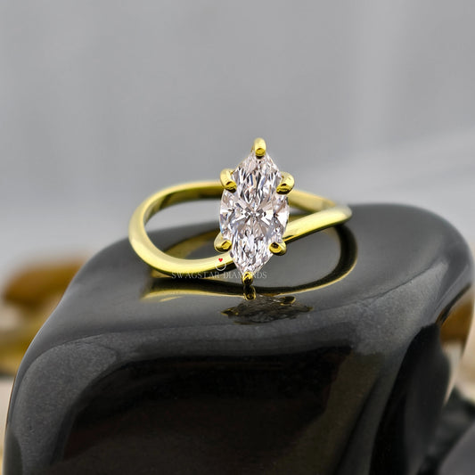 Marquise Cut Tension Setting Solitaire Ring