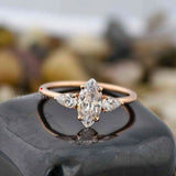 Marquise Cut Three Stone Ring
