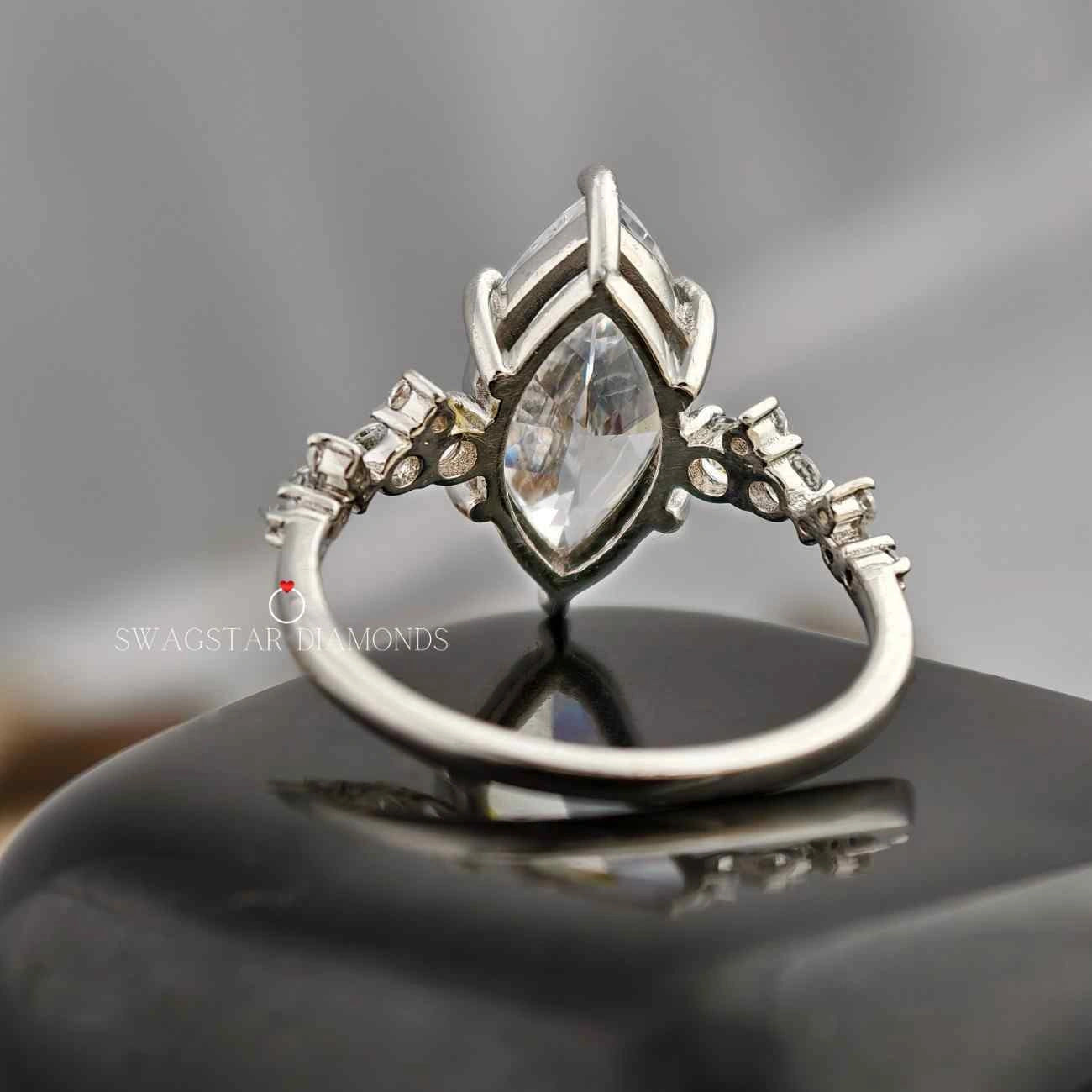 Marquise Cut Wedding Ring