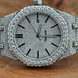 Men's Fully Bust Down Moissanite Watch Gift For Birthdays.