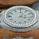 Men's Fully Bust Down Moissanite Watch Gift For Brother