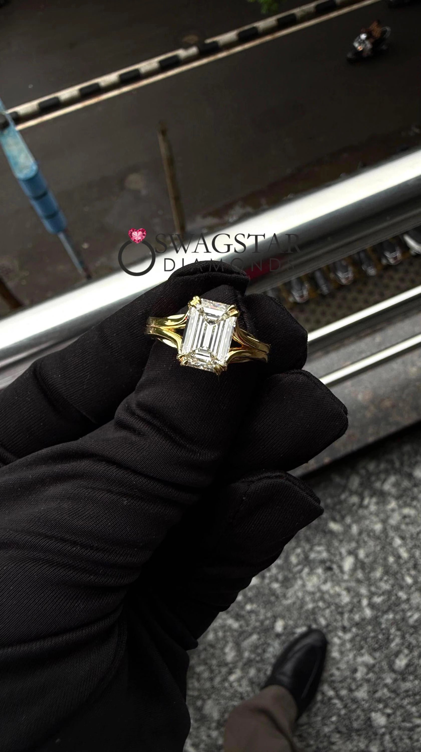 Mens and Womens Emerald Cut Statement Rings.