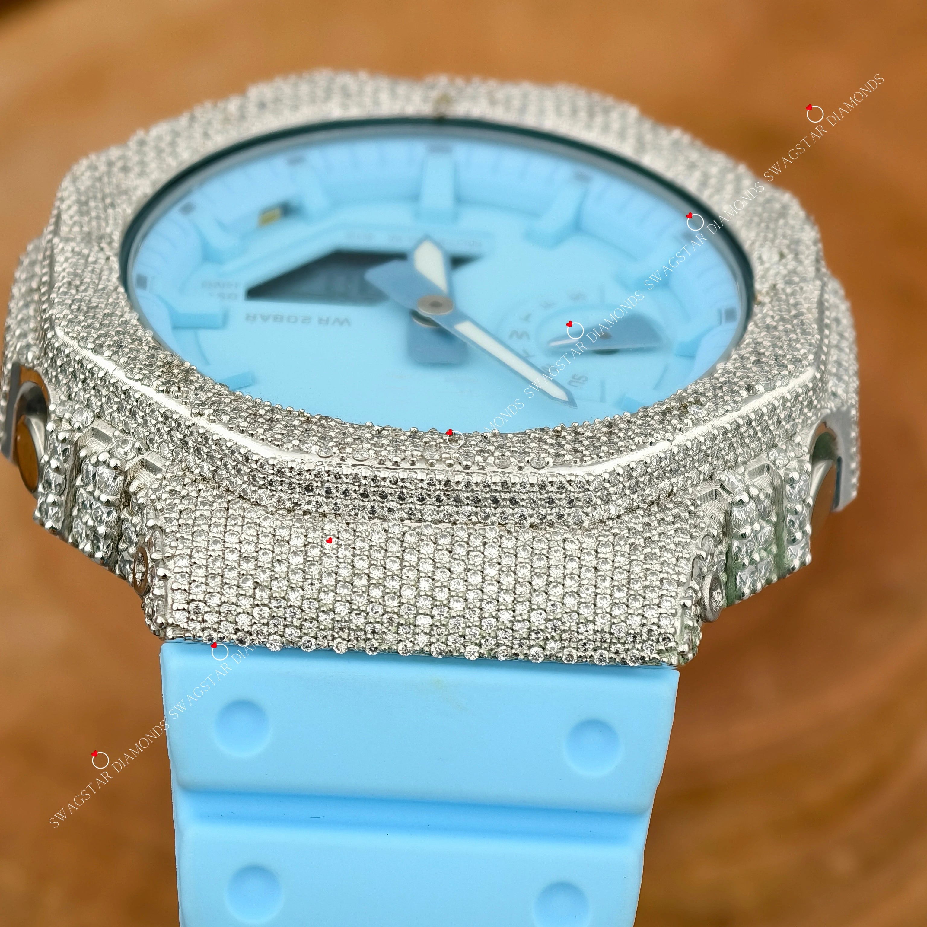 Minimal Bezel Dial Moissanite Watches For Men