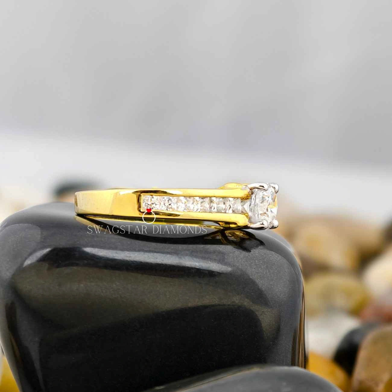 Moissanite Diamond Anniversary Rings