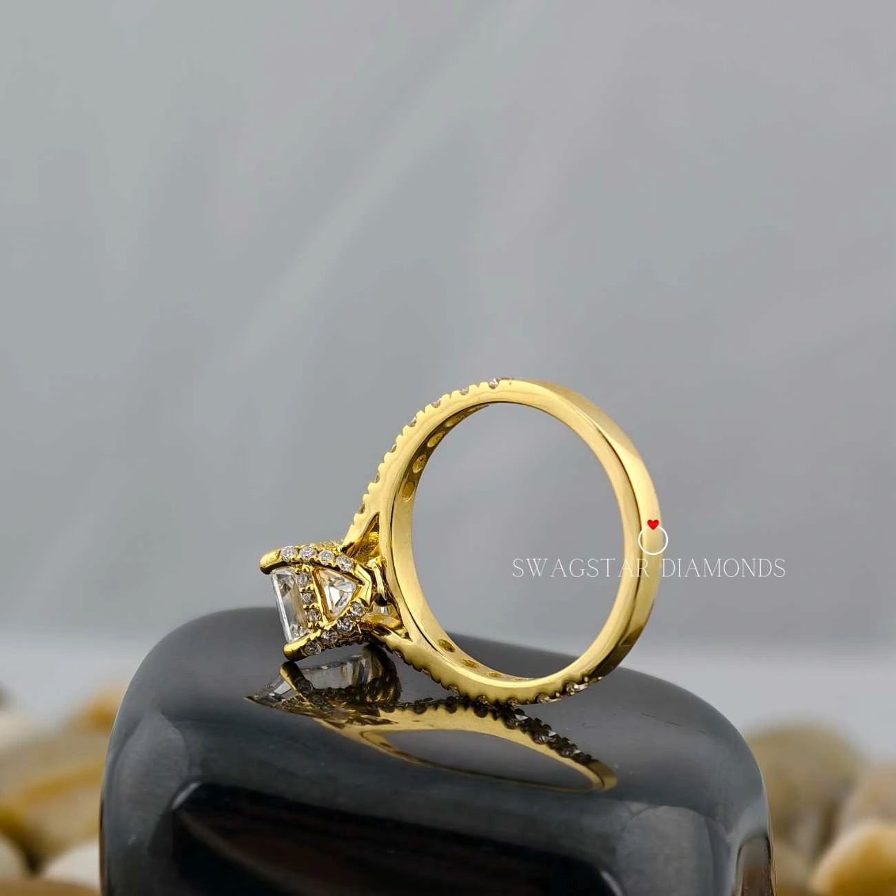 Moissanite Diamond Ring in Gold