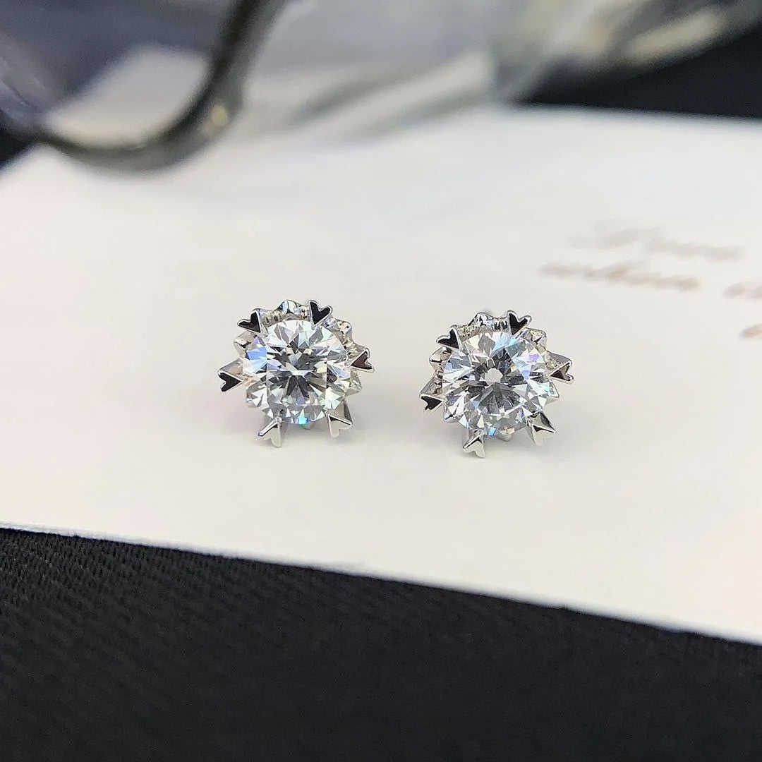 Moissanite Stud Earrings for Women