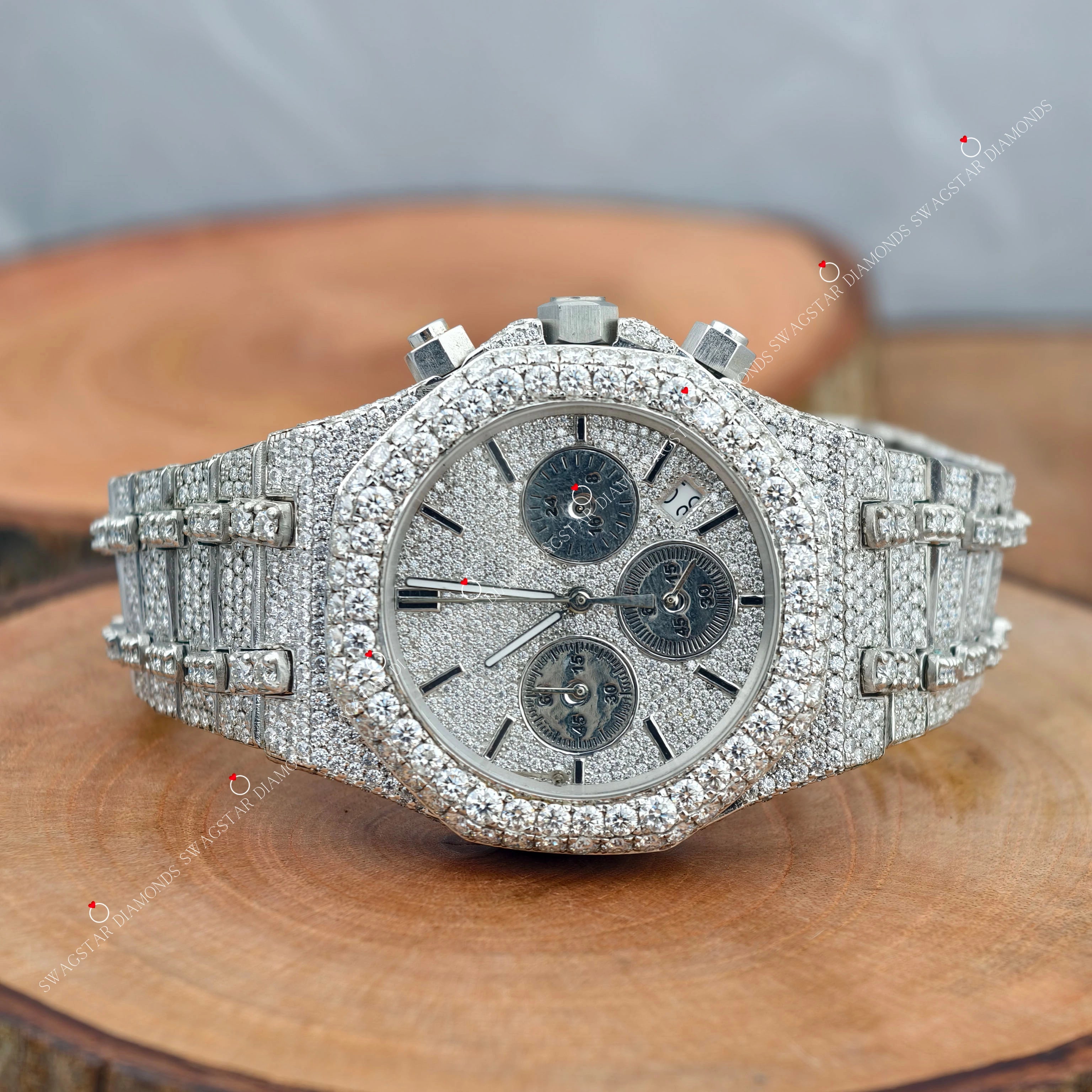 Multi Chrono Moissanite Diamond Watch